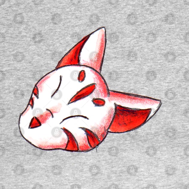 Kitsune Mask by KristenOKeefeArt